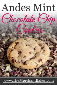 chocolate chip cookies with text overlay