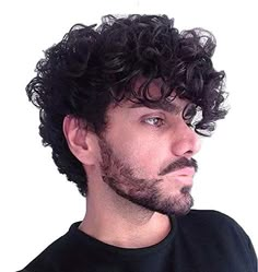 Hair Wigs For Men, Black Curly Wig, Men Haircut Curly Hair, Natural Wigs, Black Wig, Brown Wig, Halloween Hair, Cosplay Halloween