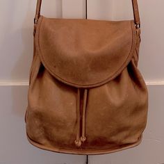 Vintage Coach Bucket Bag - Tan Leather Crossbody Coach Leather Bag For Errands, Coach Leather Bucket Bag With Removable Pouch, Classic Coach Bucket Bag For Everyday Use, Vintage Everyday Bucket Bag, Coach Bucket Satchel For Everyday, Coach Everyday Shoulder Bucket Bag, Vintage Bucket Bag For Everyday Use, Coach Everyday Bucket Satchel, Coach Everyday Bucket Bag