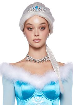 base|white Elsa Braid, Princess Braid, Gothic Halloween Costumes, High Platform Boots, Knee High Platform Boots, Witch Costumes, Plus Size Costumes, Cheerleader Costume, Frozen Elsa And Anna