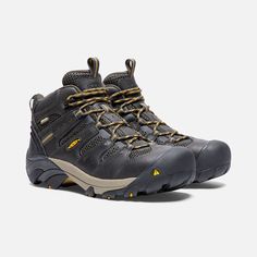 Men's Lansing Waterproof Mid (Steel Toe) | KEEN Footwear Steel Toe Work Boots, Work Boot, Foot Pain, Safety Shoes, Perfect Shoes, Designer Heels, Grade 1, Work Boots, Hiking Boots