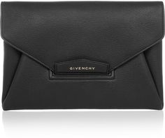 Givenchy Antigona envelope clutch in black grained leather Givenchy Tote Bag, Victoria Magrath, Red Clutch Bag, Blue Clutch Bag, Black Clutch Bag, Navy Clutch, Black Clutch Bags, Givenchy Handbags, Givenchy Antigona