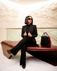 women black suits Classy Lady Photoshoot, Photoshoot With Suit Women, Womens Black Suit Outfit Business, Model Agency Office Aesthetic, Women’s Business Suits 2023, Black White Semi Formal Outfit, Women In Suits Photo Shoot, Classy Boss Lady Outfit, Court Fashion Work Outfits