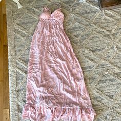 Perfect Condition, Light Pink Color From A Boutique Pink Lace Trim Maxi Dress For Summer, Feminine Lined Maxi Dress For Beach, Chic Pink Maxi Dress With Lace Trim, Feminine Lined Maxi Dress For Vacation, Pink Midi Dress With Lace Trim For Beach, Pink Lined Maxi Dress For Dress Down, Pink Lace Trim Midi Dress For Beach, Pink Lined Maxi Dress For Casual Wear, Feminine Lace Trim Maxi Dress For Vacation