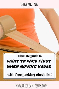 MOVING HOUSE FREE CHECKLIST! House Packing Tips, What To Pack When Moving, Packing Tips Moving, Packing Tips And Tricks, House Moving Tips