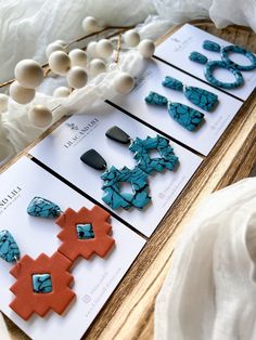 Turquoise Clay Earrings, Western Clay Earrings, Diy Polymer Clay Crafts, Aztec Clay, Earrings Western, Baby Wipe, How To Make Clay, Western Earrings, Polymer Crafts