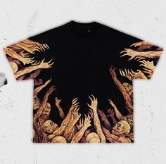 Zombie Hands T Shirt Easy 30 day return policy Custom Bleach Shirts, Bleach T Shirt Designs, Bleach Shirt Design Ideas, Bleach Clothing Art, Tshirt Bleach Design, Bleach Shirt Diy Ideas, Bleached Clothes Ideas, Diy Tshirt Painting Ideas, Bleached Tshirt Ideas