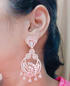 American Diamond Rose Gold / silver Plated Dangle EARRING Set for Women and girl Designer Party wear Bridal CZ Indian Traditional Jewellery  You can wear your jewellery with confidence, knowing that each Electrifying Jewellery piece comes with a manufacturing warranty and a satisfaction guarantee. MATERIAL: Environmental Brass Alloy with Top Quality Genuine Plating, World-class Craftsmanship, TSB Collection makes people remember not only the jewellery itself, but also the woman who wears that jewellery. JEWELLERY CARE: It is advisable to store jewellery in a zip lock pouch (air tight pouch), keep away from water perfume and other chemicals and clean it with dry and soft cloth. LUXURY GIFTING IDEA: Give a meaningful and luxurious gift with Electrifying Jewellery. A favourite gift choice, ea Indian Traditional Jewellery, Traditional Jewellery, Indian Traditional, American Diamond, Traditional Jewelry, Set For Women, Mother Day Gifts, Favorite Things Gift, Diwali