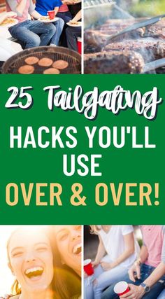 25 Tailgating Hacks You’ll Use Over and Over Again! Summer Tailgate Food, College Tailgate Food, Parking Lot Tailgate, Tailgate Burgers, Tailgate Activities, Easy Tailgate Food, Tailgate Menu