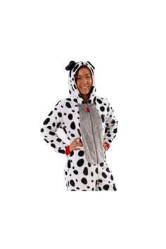 Get ready for a burst of nostalgia with our disney onesies for women! Our womens fleece onesies is crafted meticulously to resemble the adorable the dalmatians we've all grown to love, this all in one offers a delightful blend of style and nostalgia. Our 101 dalmatians onesie in pristine white, punctuated with classic black spots, creates a whimsical repeating pattern that instantly transports you to the Disney classic. But the Disney magic doesn't end there. Our dalmatian adult onesie with vibrant red cuffs adds a pop of colour, ensuring you stand out and make a statement, while the 3D dog ears on the hood bring the character to life. Whether you're looking for onesies for adults to transform a fun event or simply want to snuggle up and watch nostalgic Disney classics, and just in time fo Nostalgic Disney, Disney Onesies, Onesies For Women, Womens Onesie, Disney Presents, 3d Dog, Dog Ears, Petite Jumpsuit, Disney Classics