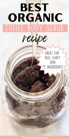 Only two ingredients needed to make this organic coffee scrub. Stimulate blood flow and revive dull flaky skin with this chemical free homemade scrub.