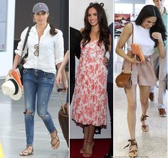 four different pictures of women in dresses and hats, one is holding a hat while the other has a purse