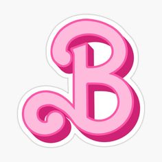 the letter b in pink sticker