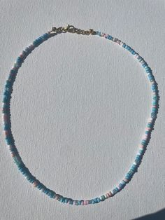 a necklace inspired by "1989" (taylor's version) and a nice summer sky Sky Necklace, 1989 Taylor's Version, Diy Jewelry Unique, New Castle, Beaded Necklace Designs, Summer Sky, Bracelet Ideas, A Necklace, Girly Stuff