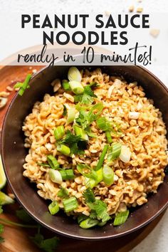 peanut sauce noodles ready in 10 minutes