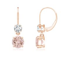 Blending opulence with elegance, these morganite and diamond earrings are crafted in 14K rose gold. The charming peach morganites are studded in perfect harmony with the precious diamonds. They are prong set and secured to lever back closures for added style and grace. Morganite Earrings, Aquamarine Earrings, Leverback Earrings, Swiss Blue Topaz, Style And Grace, Round Earrings, Morganite, 18k Rose Gold, Prong Setting