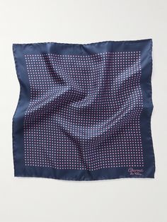 Parisian label Charvet has a reputation for impeccable craftmanship that spans nearly two centuries. This pocket square is made from silk-twill and printed with a geometric neats. Pocket Square Pattern, Silk Pocket Square, Pocket Squares, Silk Twill, Printed Silk, Suede Jacket, Formal Shirts, Blue Pattern, Mr Porter