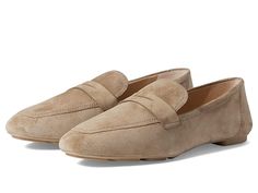 Stuart Weitzman Jet Loafer - Women's Shoes : Latte : Get a perfect blend of sleekness and elegance in your style with the Stuart Weitzman Jet Loafers. Lightweight and comfortable loafers with leather upper, lining, and insole. Easy slip-on style. Almond toe. Rubber outsole. Made in Spain. Measurements: Weight: 7 oz Product measurements were taken using size 9, width B. Please note that measurements may vary by size.