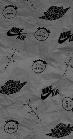 the nike wallpaper is all over the room