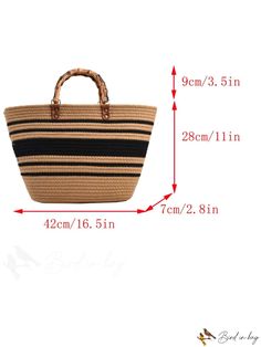 BirdinBag - Versatile Vintage Woven Tote Bag - Stylish, Spacious, and Ideal for Every Occasion Oversized Pattern, Woven Tote Bag, Linen Material, Diy Supplies, Bag Bag, Bucket Bag, Free Gifts, Tote Bag, Fabric