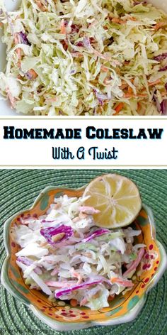 homemade coleslaw with a twist