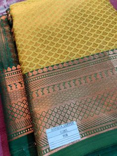 Item...Kanchipuram Saree Fabric...Premium quality silk Work...Copper jari weaving work Length...Saree 5.5 MTR Bp..1 MTR Care...Dry Wash Gold Paithani Silk Blouse With Traditional Patterns, Gold Jamawar Saree With Traditional Patterns, Gold Jamawar Saree With Pallu, Orange Saree With Border For Festivals, Gold Katan Silk Blouse Piece With Border, Gold Banarasi Silk Blouse Piece With Border, Gold Tussar Silk Saree With Border, Semi-stitched Gold Blouse Piece With Border, Yellow Banarasi Silk Saree With Border