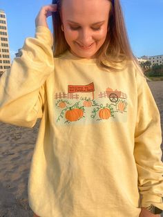 The perfect sweatshirt for the pumpkin patch has arrived!! Cute Oversized Hoodie For Fall, Orange Crew Neck Hoodie For Fall, Cute Fall Hoodie, Fall Crew Neck Cotton Sweatshirt, Cute Long Sleeve Fall Sweatshirt, Fall Cotton Orange Sweater, Cute Long Sleeve Sweatshirt For Fall, Cute Relaxed Fit Sweatshirt For Fall, Cotton Crew Neck Fall Sweatshirt