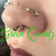 a woman's nose with the words green quality on it