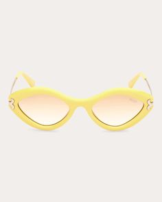 Emilio Pucci Shiny Yellow & Brown Gradient Geometric Sunglasses | OLIVELA Classic Luxury Yellow Gold Sunglasses, Luxury Classic Yellow Gold Sunglasses, Luxury Classic Yellow Sunglasses, Trendy Yellow Mirrored Shield Sunglasses, Luxury Chic Yellow Sunglasses, Luxury Modern Yellow Sunglasses, Luxury Yellow Polarized Sunglasses, Modern Yellow Tinted Shield Sunglasses, Luxury Vintage Yellow Sunglasses