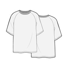 the front and back view of a white t - shirt with short sleeves, on a white