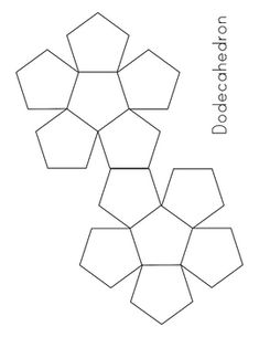 three hexagonal shapes are shown in black and white