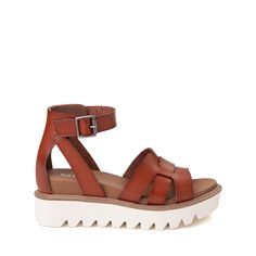 Summer Faux Leather Wedge Sandals With Buckle, Summer Faux Leather Wedge Sandals With Buckle Closure, Brown Wedge Sandals With Adjustable Strap, Summer Ankle Strap Wedge Sandals In Faux Leather, Brown Wedge Sandals With Adjustable Strap And Round Toe, Faux Leather Wedge Sandals With Ankle Strap For Summer, Spring Wedge Sandals With Adjustable Strap, Casual Wedge Sandals With Ankle Strap And Leather Footbed, Casual Wedge Sandals With Ankle Strap