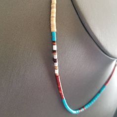 This gorgeous hand-strung with mix heishi bead, seashell necklace will look amazing with a Southwestern style. Length: 18 inches Free shipping Necklace is hand- strung by me. Thank you for looking! https://www.etsy.com/shop/lovelyturquoise Handmade Southwestern Beaded Necklaces For Beach, Beach Turquoise Heishi Beads Necklace, Southwestern Style Blue Beaded Necklace For Beach, Southwestern Turquoise Beaded Necklaces For Beach, Adjustable Artisan Turquoise Necklace With Heishi Beads, Adjustable Artisan Turquoise Heishi Beads Necklace, Southwestern Multicolor Beaded Necklaces For Beach, Handmade Turquoise Heishi Beads Necklace, Bohemian Tiny Beads Turquoise Necklace For Beach