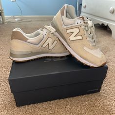 Only Worn Like Twice But A Couple Scuffs As Can Be Seen In The Last Photo. Still Great Condition!! I Cant Find Them On The New Balance Website Anymore But They Seem To Be Selling For $200-$300 On Other Sites Like Goat And Stockx So Thats What I’ve Put As The Listing Price But Selling Much Cheaper! Shoes New Balance, New Balance 574, New Balance Shoes, Christmas List, I Cant, Womens Shoes Sneakers, New Balance, Shoes Sneakers, Women Shoes