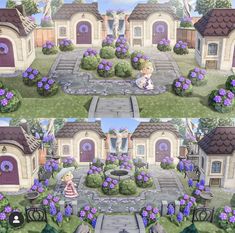 Acnh Atlantis, Animal Crossing Neighborhood Ideas, Creature Street, Acnh 2023, Neighborhood Ideas, Pocket Neighborhood, Cottagecore Animal Crossing, Pink Island, Animal Crossing 3ds