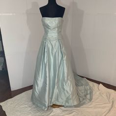 New St Pucci, Never Worn Size 10 Powder Blue Gown. Beautiful, Excellent Condition Ballgown. Originally 8,000.00 Sitting In Closet And Ready For New Home. Gown Fit For A Queen! Blue A-line Ball Gown For Formal Occasions, Silk Floor-length Ball Gown For Formal Occasions, Formal Floor-length Silk Ball Gown, Formal Silk Floor-length Ball Gown, Elegant Light Blue Ball Gown With Fitted Bodice, Fitted Blue Satin Ball Gown, Blue A-line Ball Gown For Debutante Ball, Elegant Light Blue Dress For Debutante Ball, Elegant Blue Ball Gown For Debutante Ball