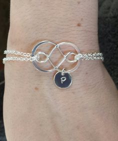 Silver Infinity Initial Bracelet,Grandmother Bracelet,Grandchild Bracelet,Mom Bracelet,ankle bracelet,Godmother bracelet, initial ankle by JPierceJewelryDesign on Etsy Godmother Bracelet, Aunt Necklace, Infinity Anklet, Godmother Necklace, Double Infinity, Mom Bracelet, Mother Daughter Necklace, Necklace Mom, Bracelet Initial