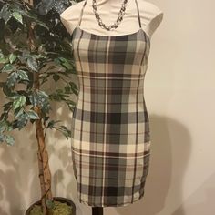 New Size Large Casual Brown Bodycon Dress For Date Night, Casual Brown Bodycon Dress, Casual Brown Midi Bodycon Dress, Gold Evening Gown, Affordable Casual Plaid V-neck Dress, Dresses Windsor, Special Ocassion Dresses, Sparkle Prom Dress, Cage Dress