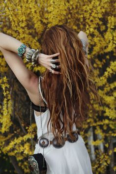 hair in flowers Bloom Photoshoot, Flowers Accessories, Bangle Stack, Hope Design, Boho Beautiful, Hippie Hair, Boho Life