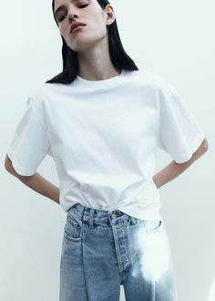 Sulma Drop Shoulder Tee in White front Drop Shoulder Tee, Turks And Caicos, Fall 2024, White Tee, Premium Denim, Turks And Caicos Islands, White Tshirt, Made In The Usa, Drop Shoulder