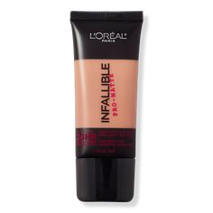 Infallible Pro-Matte Liquid Longwear Foundation - BenefitsMatte finish hides imperfections and minimizes the appearance of poresUp to 24 hour matte finish, full coverage foundation that won't fall flatOil-free, air-light formula resists sweat, heat and transfer for all day shine controlFeaturesWith an air-light texture, this foundation glides onto skin to provide an all day matte without the flat look - Infallible Pro-Matte Liquid Longwear Foundation Infallible Pro Matte Foundation, Best Drugstore Foundation, Infallible Pro Matte, Loreal Infallible, Loreal Paris Infallible, Drugstore Foundation, Clear Complexion, Beauty Products Drugstore, Matte Foundation