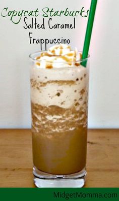 Salted Caramel Frappuccino Starbucks Drink Copycat recipe that is easy to make at home and tastes just perfect! This is my Salted Caramel Frappuccino Starbucks Drink Copycat version, which I am sure you are going to love!! Starbucks Copycat Recipes, Frappuccino Starbucks, Copy Cats, Copycat Starbucks, Coffee Ideas, Copycat Starbucks Recipes