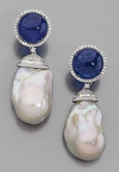 Blue Stones, Fabulous Jewelry, I Love Jewelry, Sapphire Earrings, Pearl Jewelry, Jewelry Inspiration, Beautiful Jewelry, The Top, Diamond Earrings