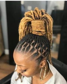 Hairstyle Ponytail, Dreadlocks Hairstyles, Blonde Dreads, New Natural Hairstyles, High Ponytail Hairstyles, Natural Hair Salons, Beautiful Dreadlocks, Short Locs Hairstyles