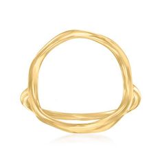 Ross-Simons - 14kt Yellow Gold Open-Circle Ring Size 6. Our glossy open-space circle ring may be simple, but it holds maximal style potential. While it makes a sleek statement on its own, we suggest pairing with other geometric jewelry for a contemporary look! Crafted in polished 14kt yellow gold. 5/8" wide. 14kt yellow gold open-circle ring. Modern Stackable Halo Rings, Modern Stackable Round Halo Rings, Modern Metal Round Stackable Rings, Contemporary Gold Round Rings, Modern Twist Stackable Rings With Polished Finish, 14k Gold Open Circle Rings, Modern Gold Open Circle Ring, Maximal Style, Be Simple