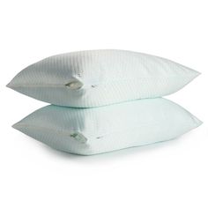 two pillows stacked on top of each other