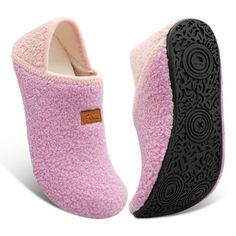 Cuter Than Slippers, Better Than Socks! Why Chooes Barerun Sock Slippers - Artificial woolen upper and moisture-wicking velvet lining - Lightweight, quiet slippers as walking clouds - Durable rubber outsole with anti-slip texture - Soft and easy to pack - Machine wash and tumble dry or hand wash - For All Kind of Lifestyle Occasions Size: 4-5 Women/2.5-3.5 Men.  Color: Pink.  Gender: unisex.  Age Group: adult. Tile And Hardwood, Vibe With Me, House Shoes Slippers, Sock Slippers, Senior Fashion, Women's Cowboy Boots, Beach Hats, Travel Wear, Fuzzy Slippers