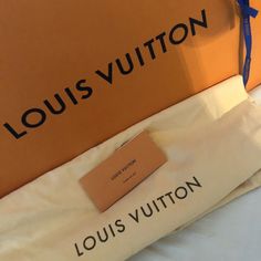 Jumbo Box With Magnetic Closure, Also Includes: -Authenticity Booklet -Dust Bag -Blue Fabric Ribbon -Receipt Envelope -Jumbo Shopping Bag Receipt Envelope, Louis Vuitton Orange, Fabric Ribbon, Box Color, Blue Bags, Blue Fabric, Magnetic Closure, Color Orange, Dust Bag