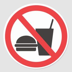 a no food and drink sign is shown