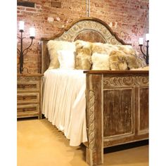 Regency Wood Bed Frame Western Headboard, Boho Queen Bedding, Regency Bed, Wood Bed Frame Queen, Western Bedding Sets, Western Bedding, Arched Headboard, Into The West, Bedrooms Decor